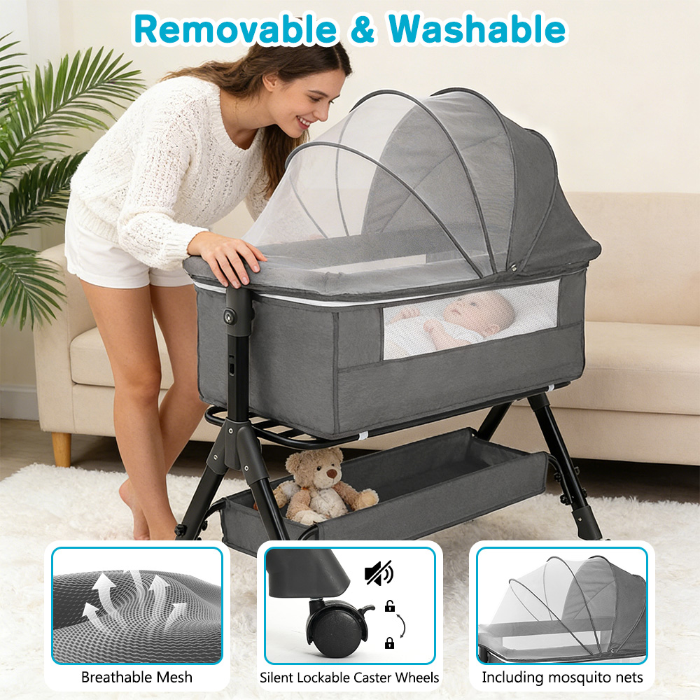 3-in-1 아기용 침대 겸용 바스켓, 간편하게 조립하 - Baby Nursery Trolley 리뷰 및 가격